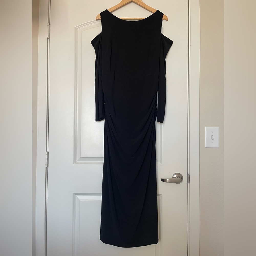 Laundry By Shelli Segal Cold Shoulder Long Sleeve Dress